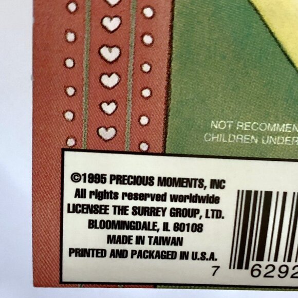 Vintage Precious Moments Pin Rejoice O Earth Christmas Bear Little Angel Set 3 - Picture 8 of 8